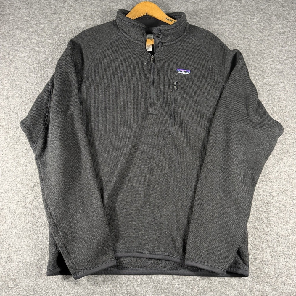 Patagonia Better Sweater Men's Medium Black Fleece Quarter Zip Pullover Gorpcore